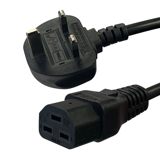 UK Mains Male to C21 Female Power Cable