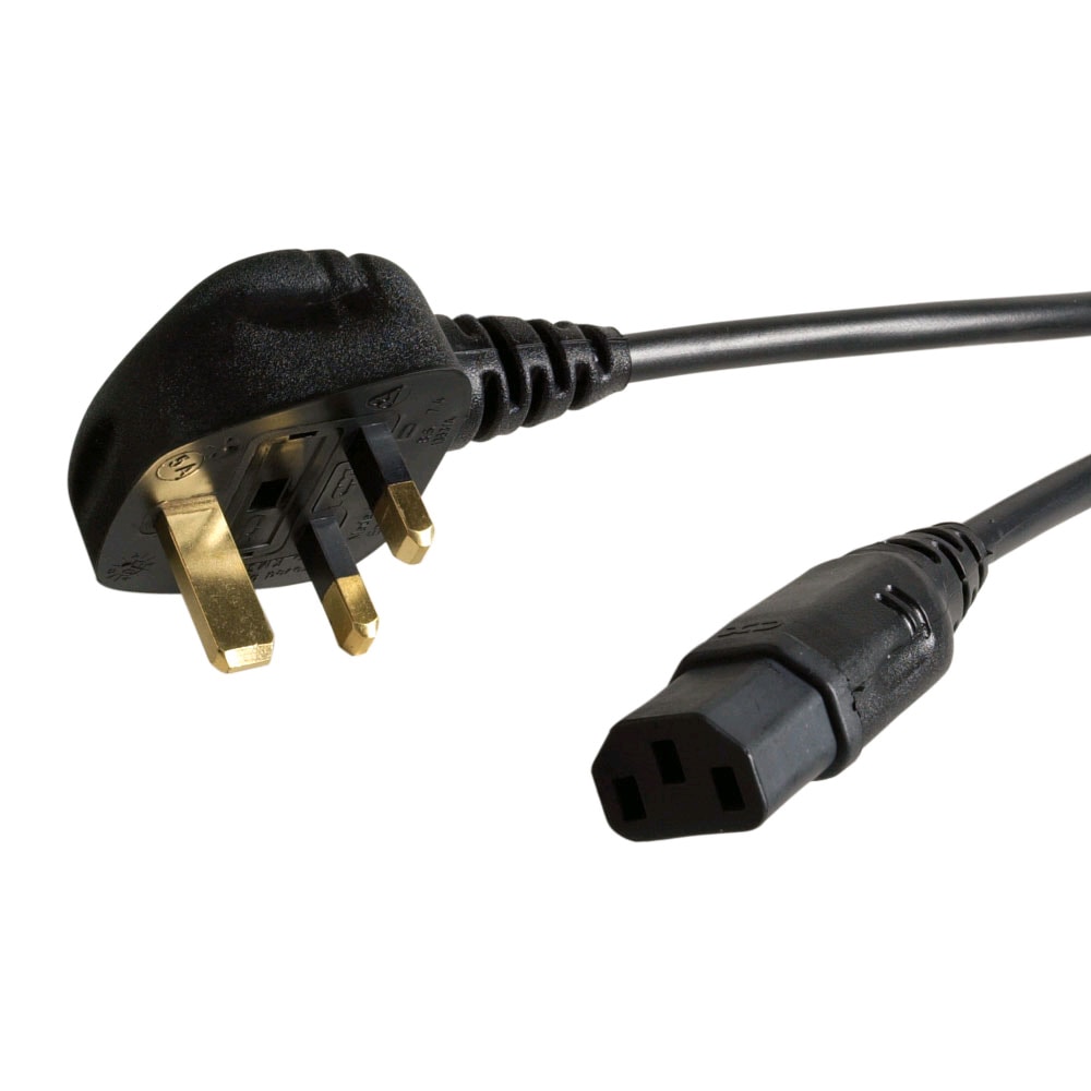 LSZH UK Mains Male to IEC (C13) Female Power Cables
